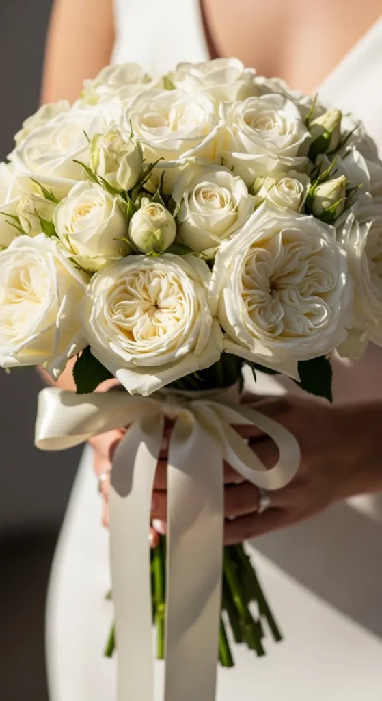Classic White Rose Bouquet
