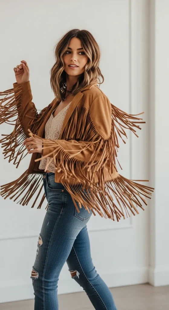 Fringe Jacket Silhouette