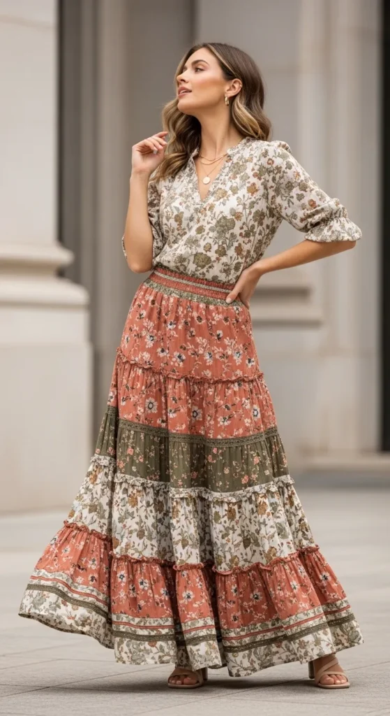 Tiered Skirt Silhouette