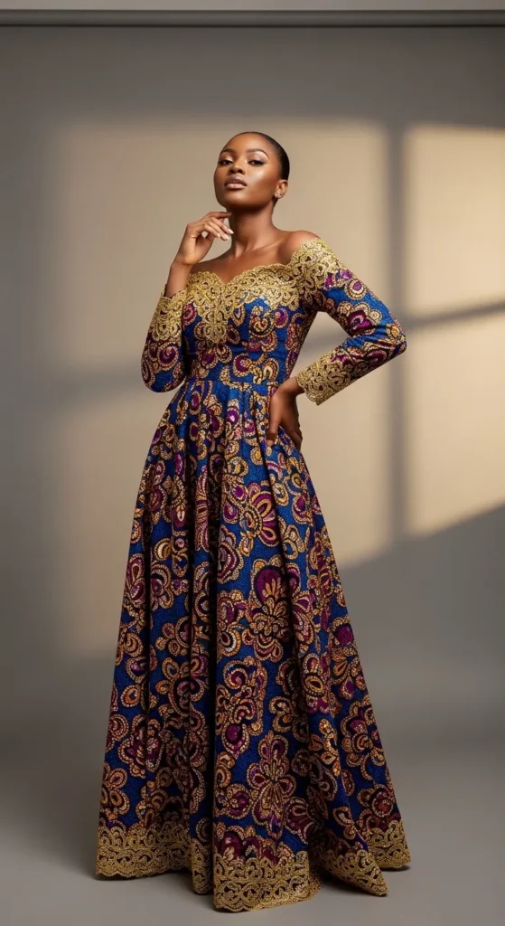 Embellished African Print Gowns for Special Occasions