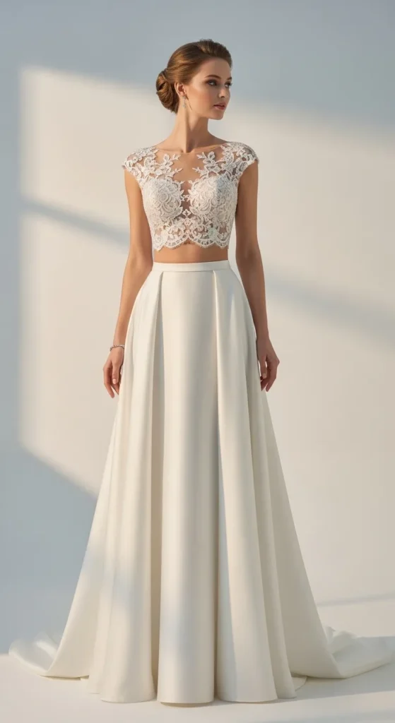The Mock Two-Piece Gown