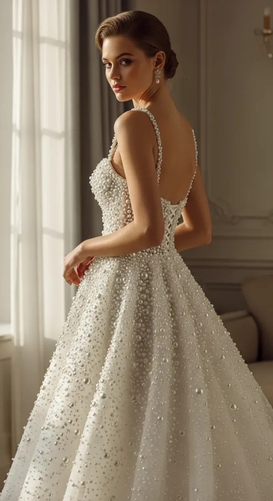 Pearl Scatter A-Line Gown