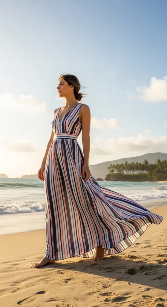 The Striped Maxi Dress