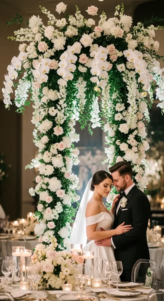 Dramatic Tall Floral Column