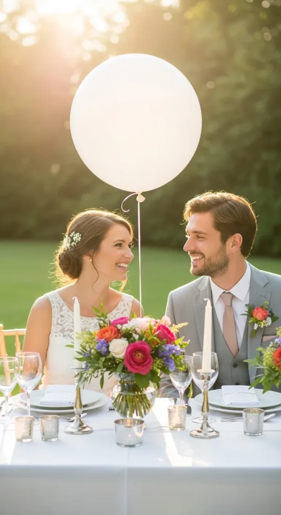  Balloon and Flower Centerpiece