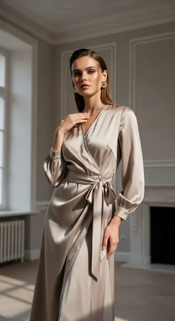  Wrap Dress in Silk or Crepe