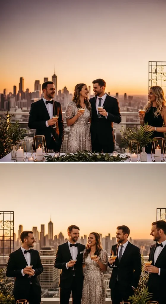 Rooftop Cocktail Party at Sunset
