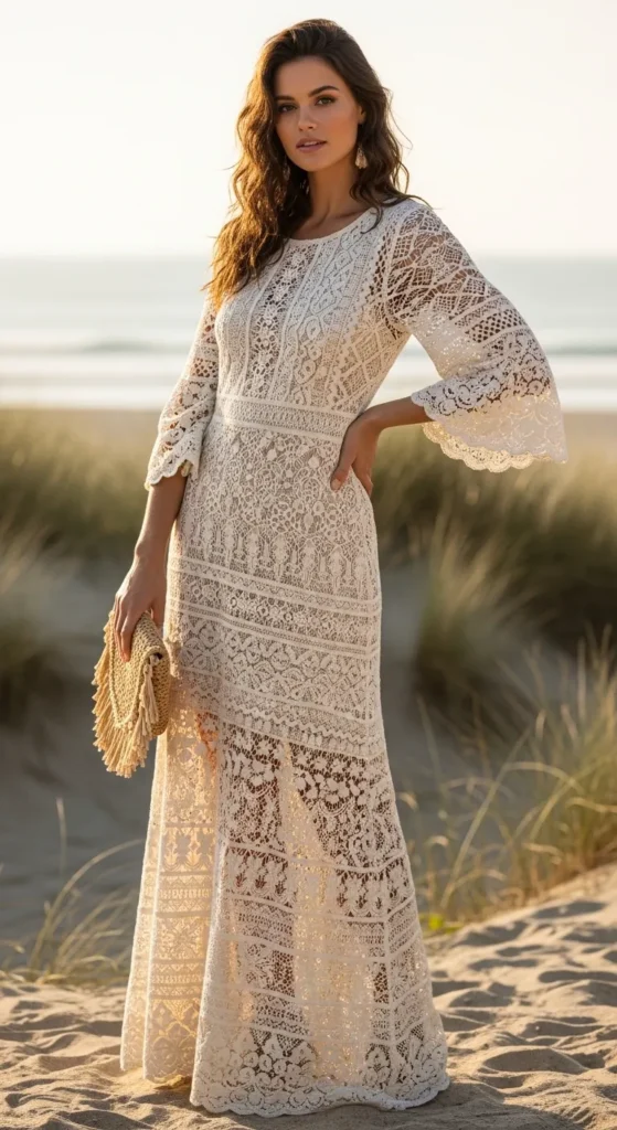 Crochet or Lace Dress Silhouette