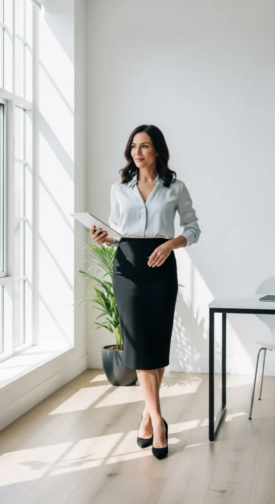  The Classic Black Pencil Skirt Professional Look