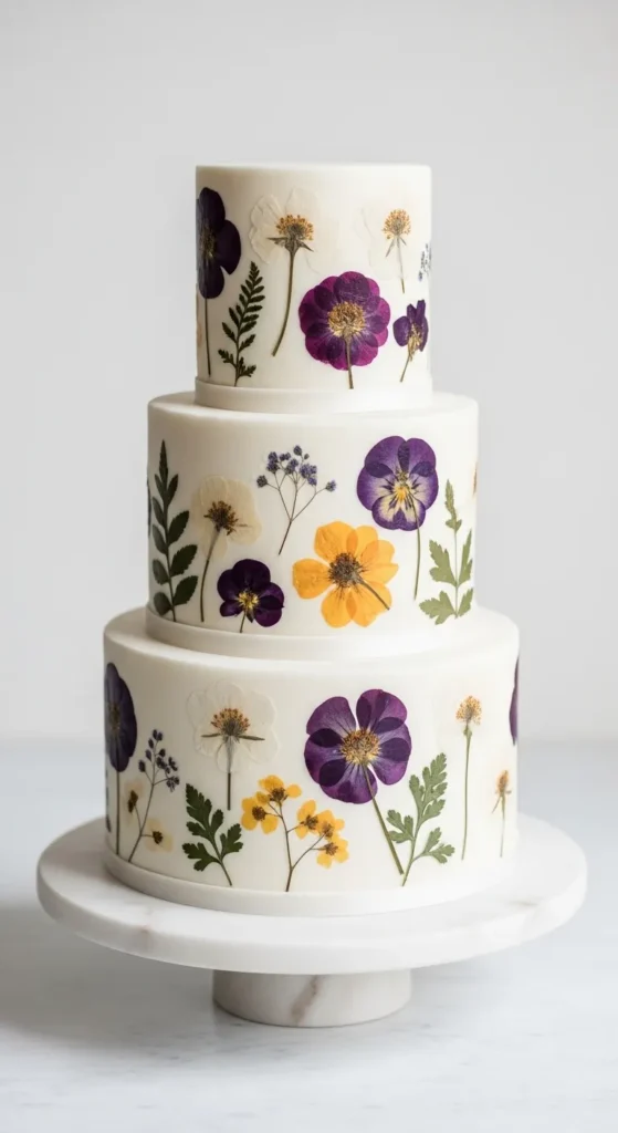 Pressed Flower Cake