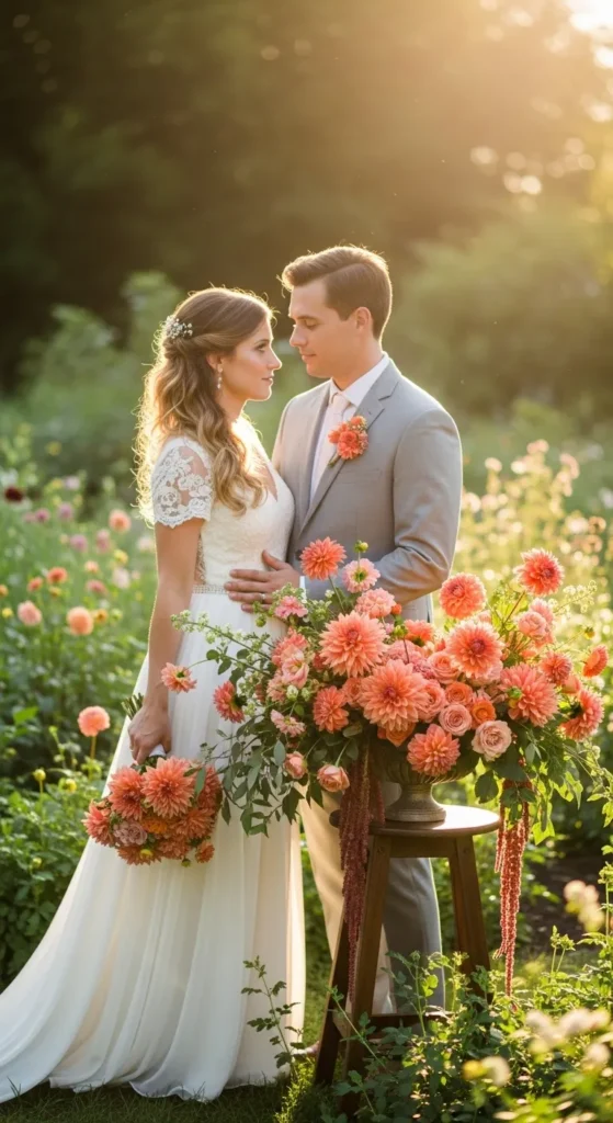 Sunlit Dahlia Statement Centerpiece
