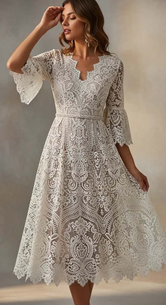 The Lace-Trim Midi