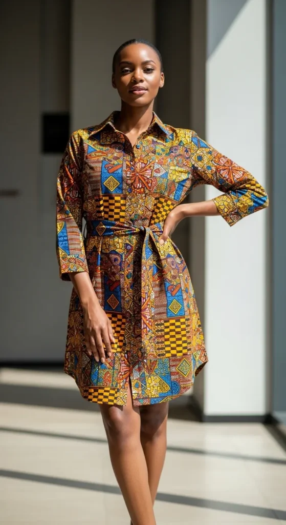 Kitenge Shirt Dress
