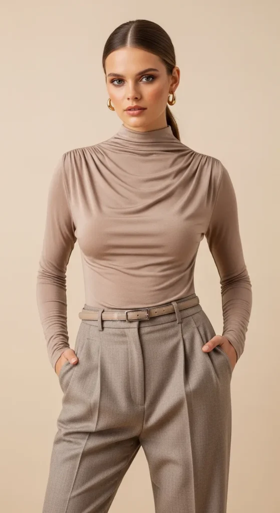 Tailored Trousers in a Neutral Tone