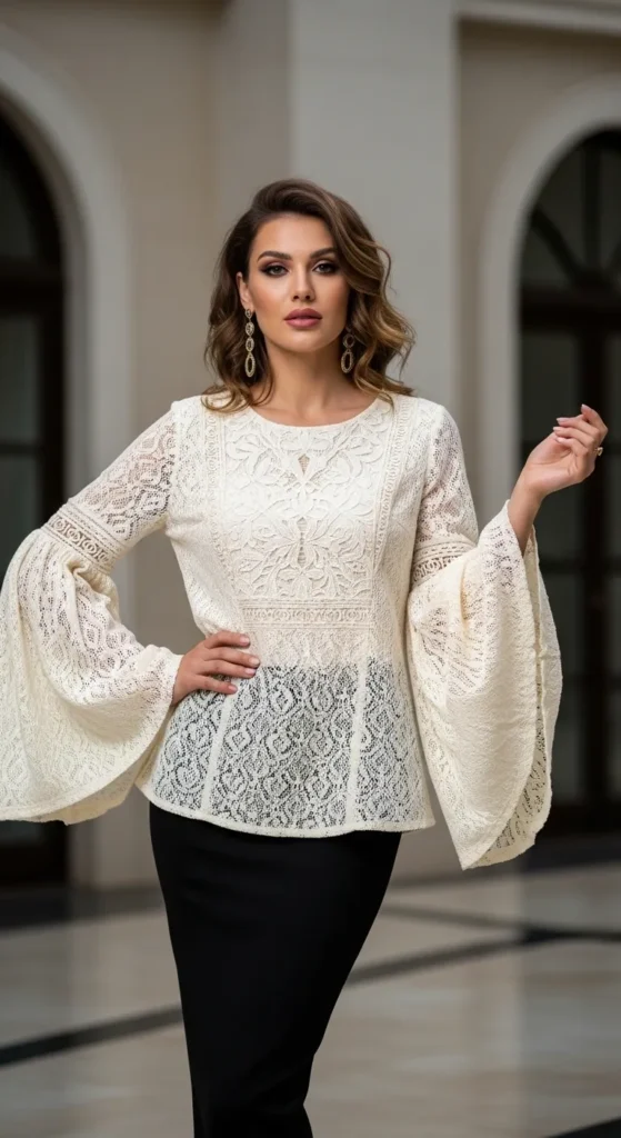 Bell-Sleeve Blouse Silhouette