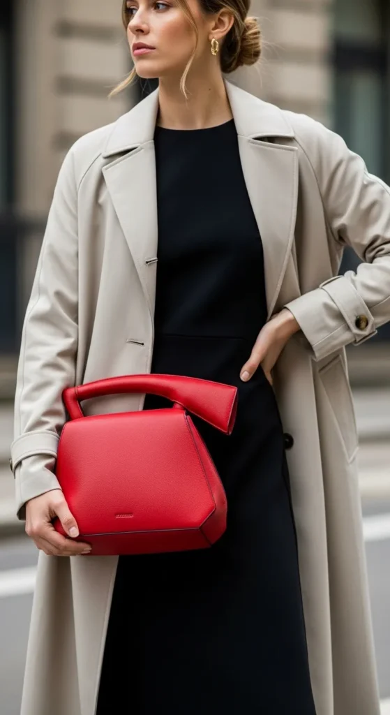Bold Accessories, Quiet Outfit