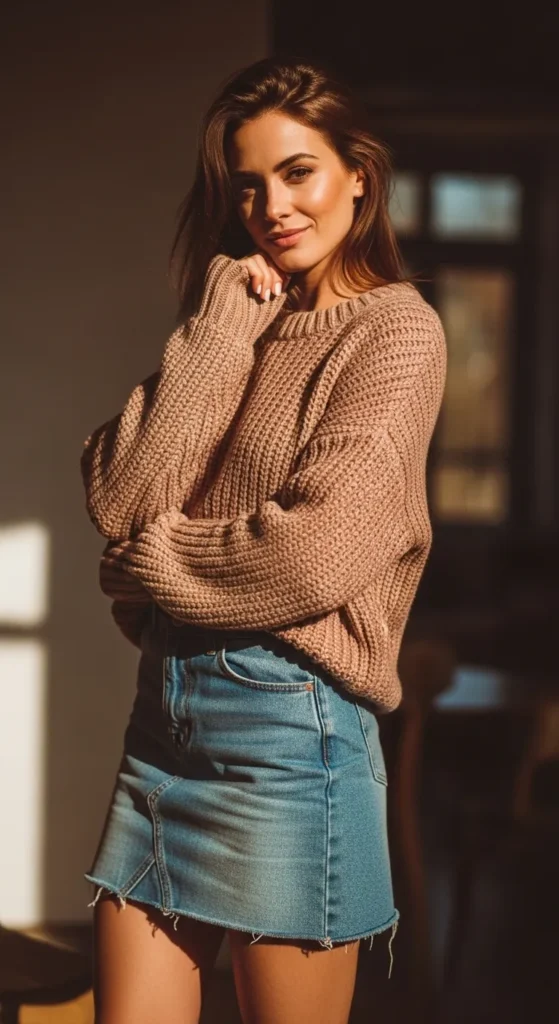 The Denim Mini and Corset Top Statement Look