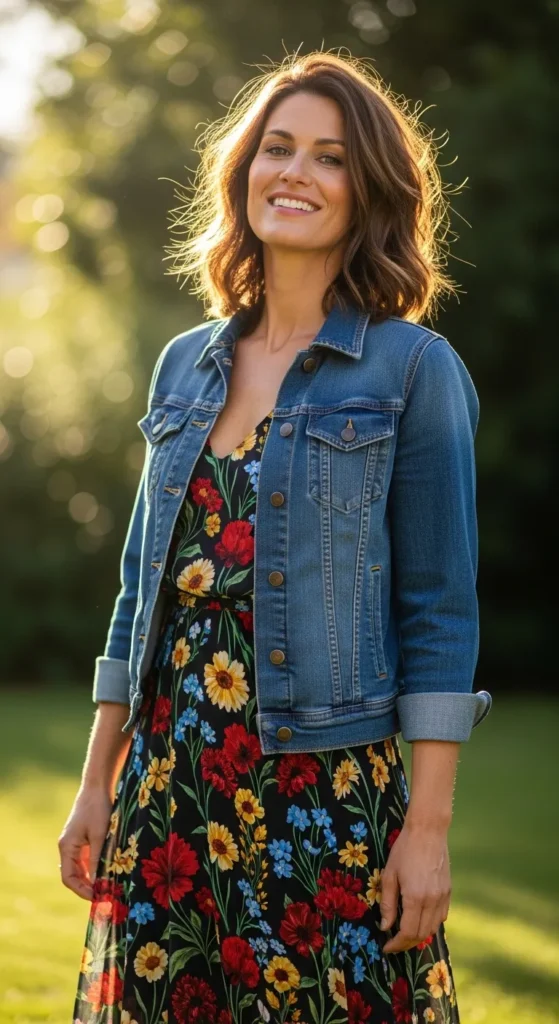 The Structured Floral Maxi Dress Professional Look