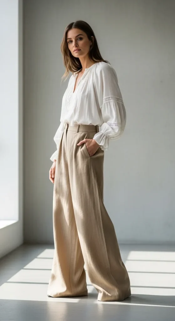 The Wide-Leg Linen Trouser