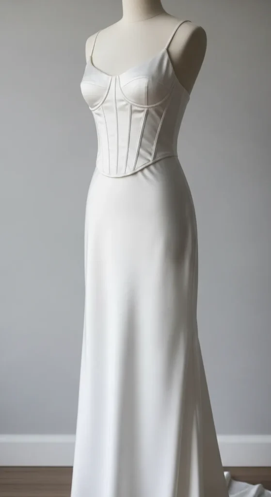  Minimalist Corset Slip Gown