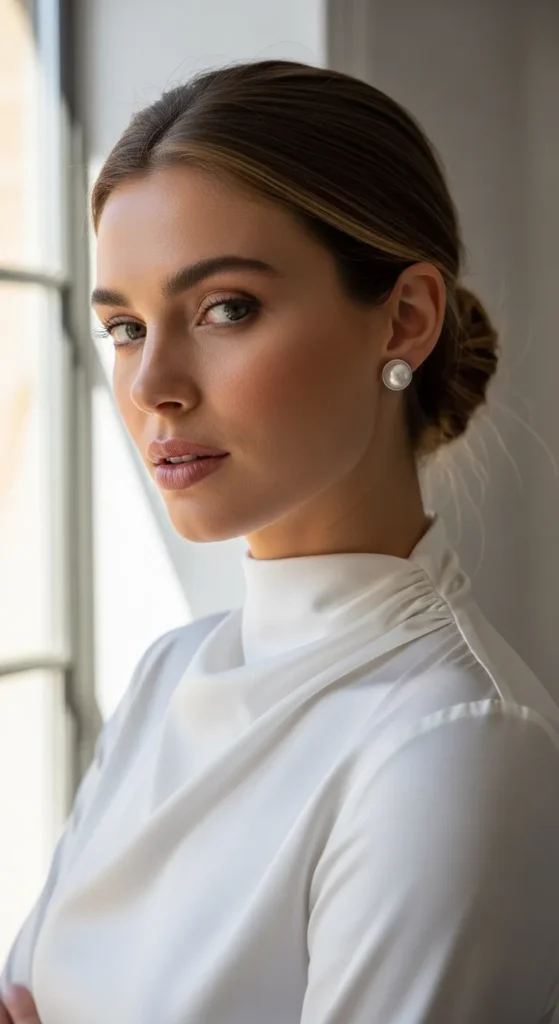 Pearl or Gold Stud Earrings