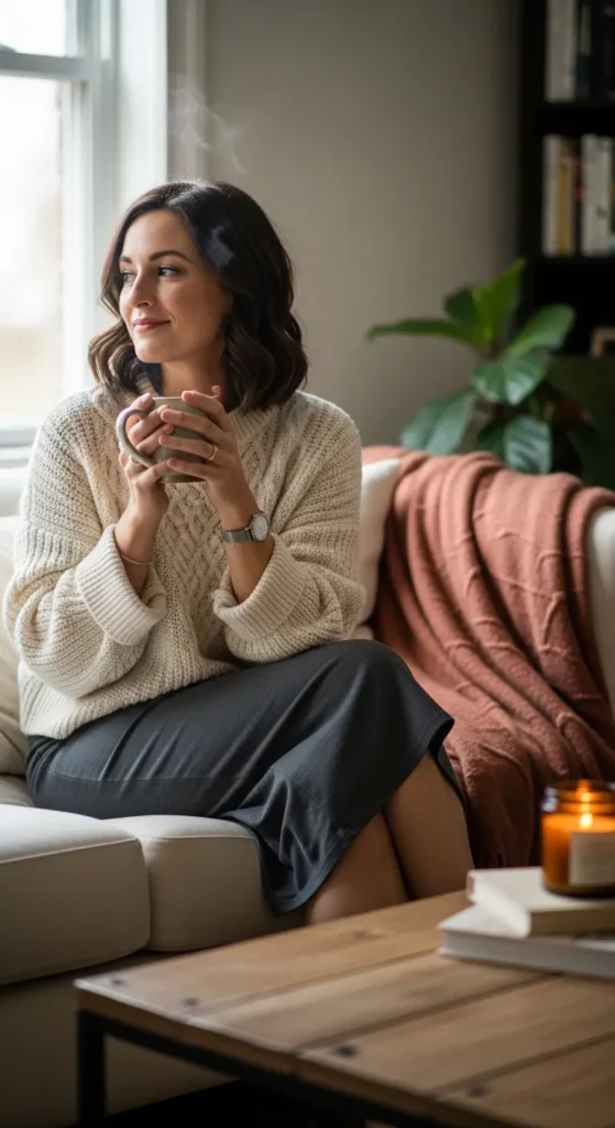 The Pencil Skirt and Knit Sweater Combination