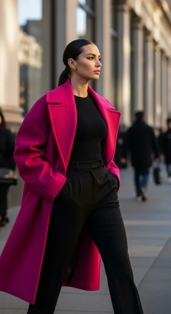 The Statement Coat as the Entire Outfit