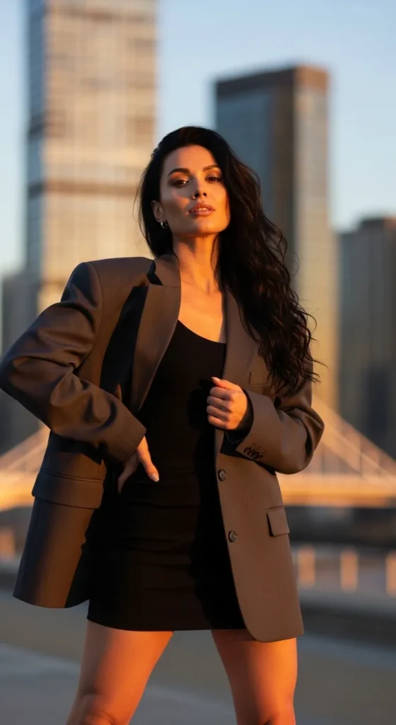 The Mini Skirt and Oversized Blazer Look