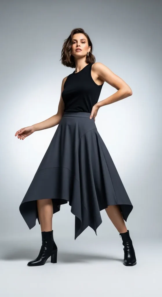 The Asymmetric Skirt and Simple Top