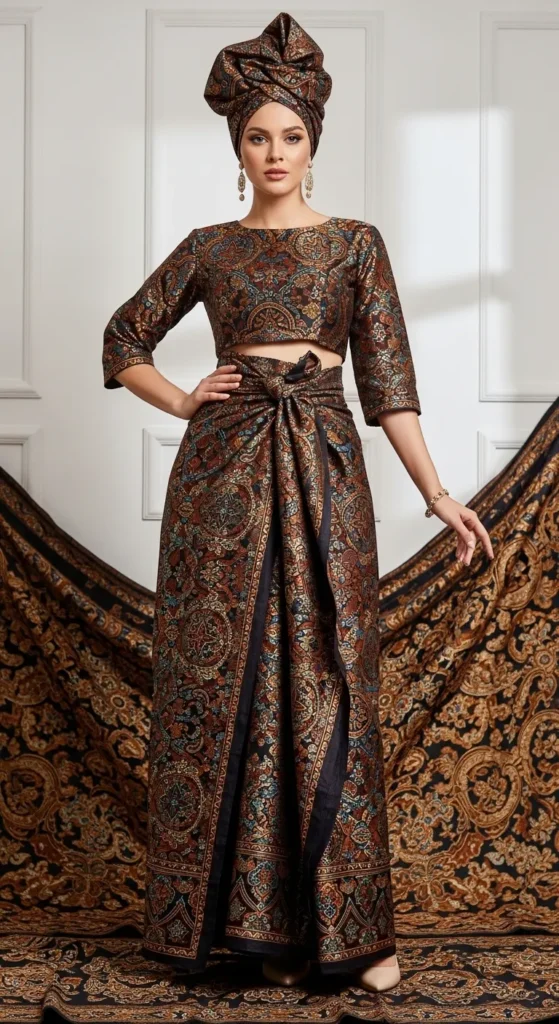 Sarong Headwrap and Matching Outfit