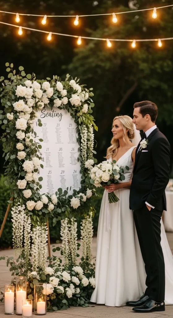 Floral Seating Plan Display