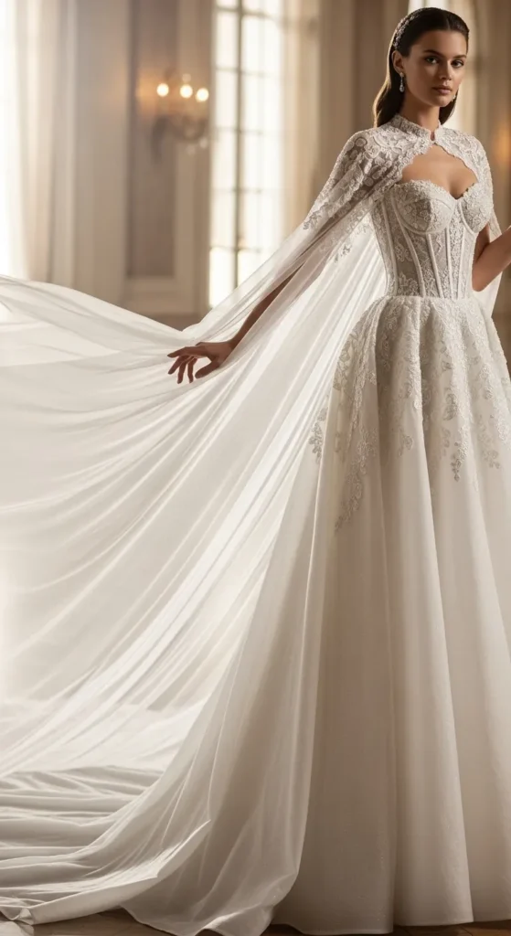 Corseted Cape Gown