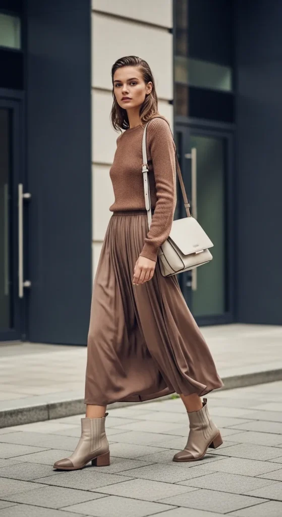 Ankle Boots in Neutral Leather
