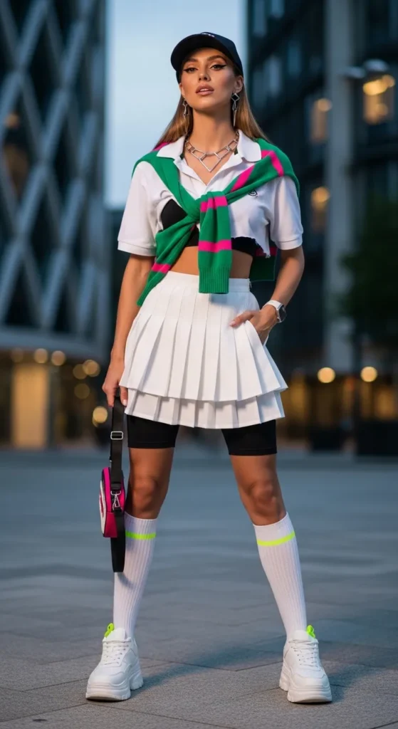 The Layered Tennis Skirt Look
