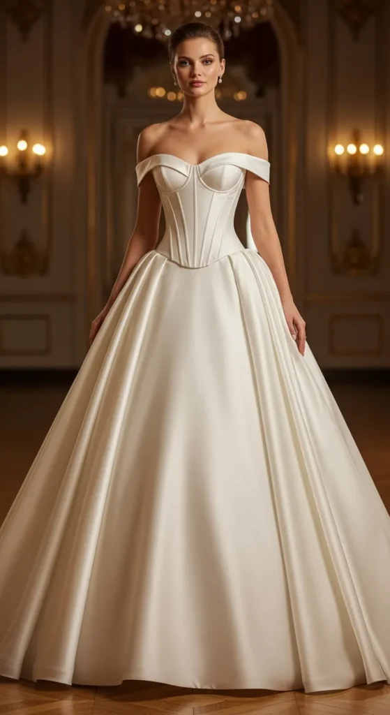 Classic Silk Corset Ball Gown