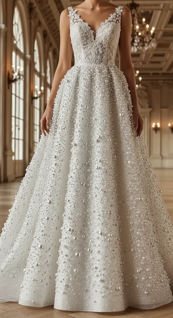 Pearl Overskirt Gown
