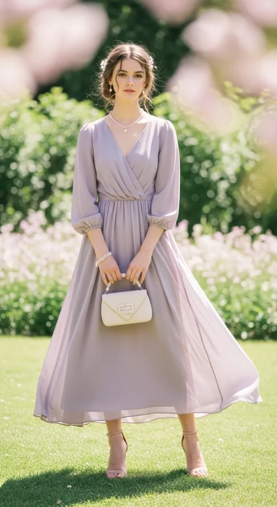Dusty Lilac Chiffon Dress
