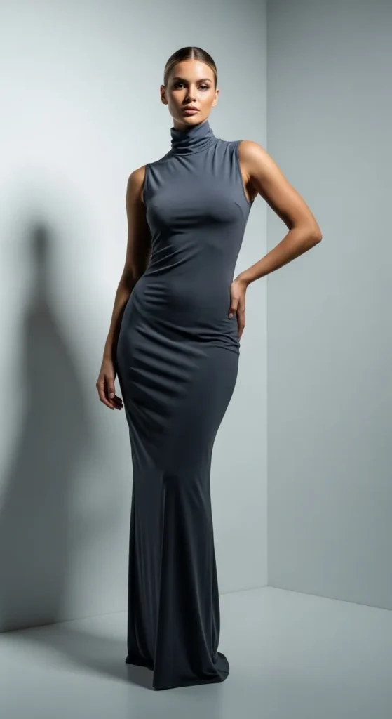  The Off-Shoulder Maxi Dress and Statement Earrings