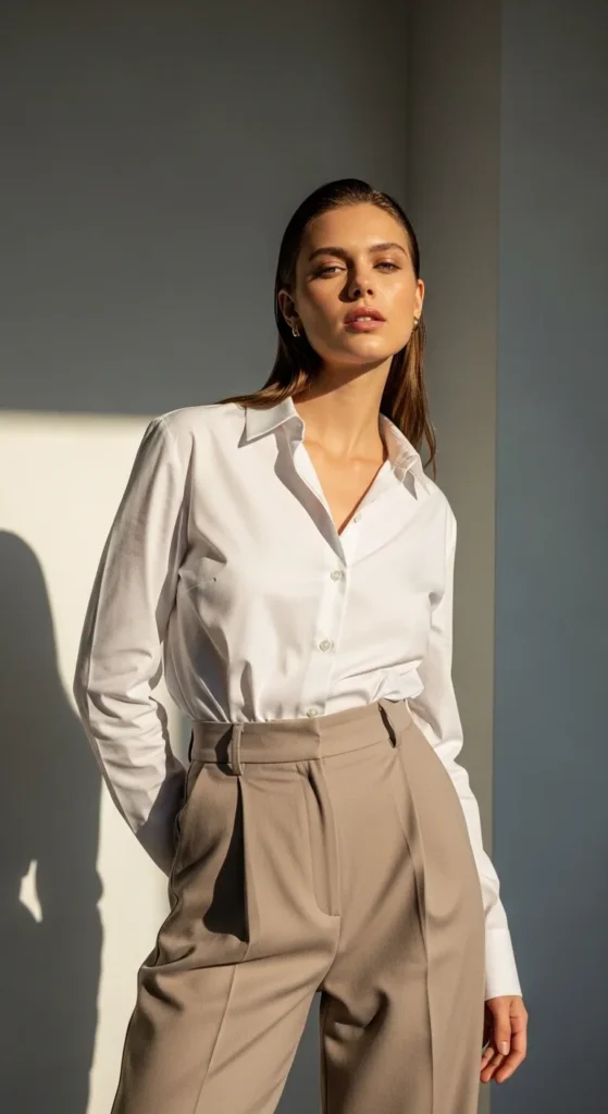 White Button-Down Shirt
