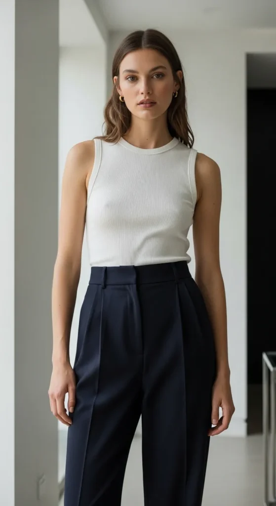 Tailored Trousers in a Neutral Tone