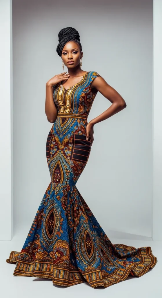 Mermaid Cut Ankara Gown