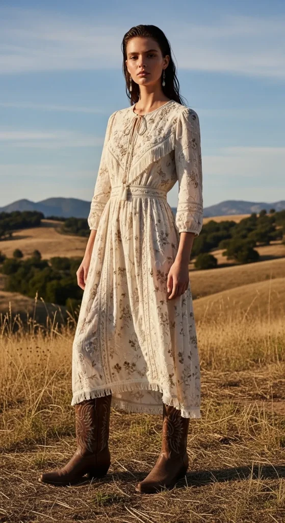 Western Dress with Boots