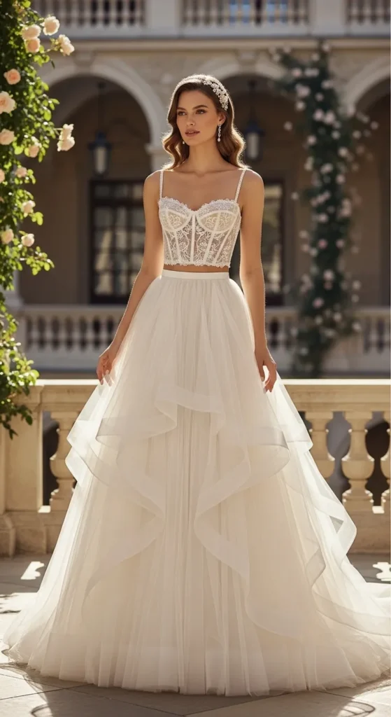 Classic Corset Top and Tulle Skirt