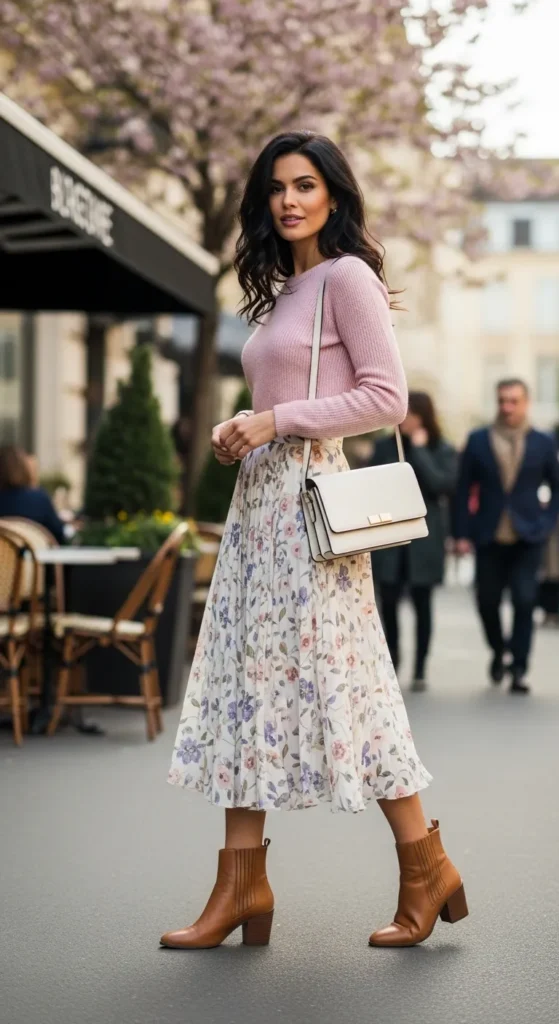 Printed Midi Dress