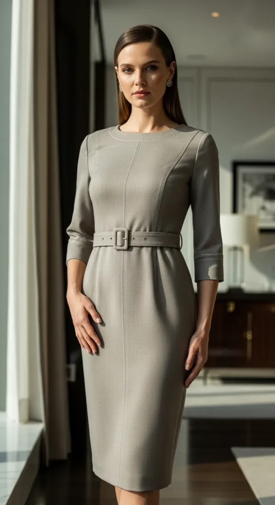 Belted Sheath Dress