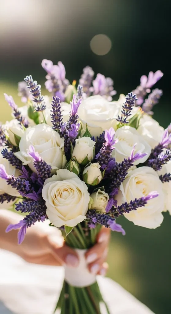  Lavender and White Bouquet