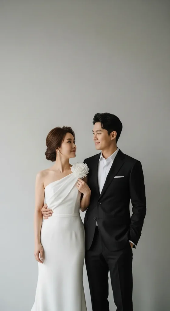 Minimalist Floral Detail Gown