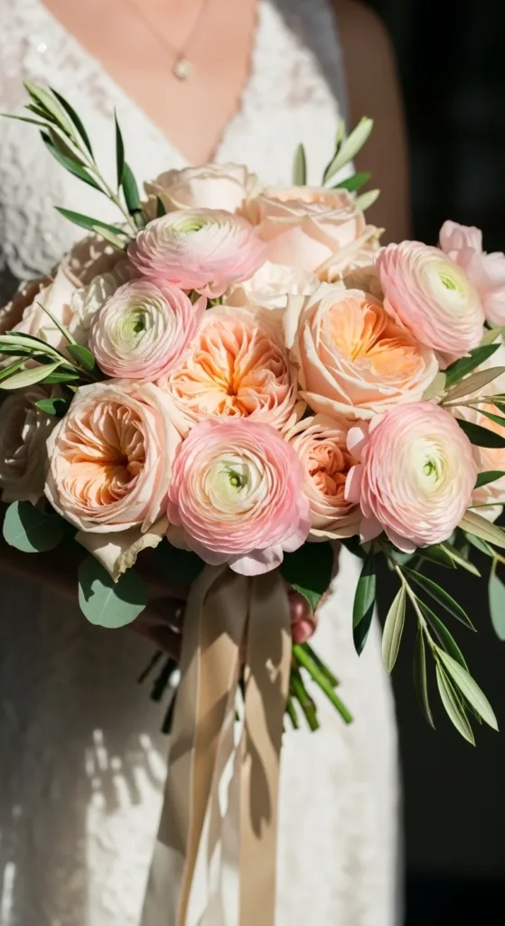 Garden Rose and Ranunculus Bouquet