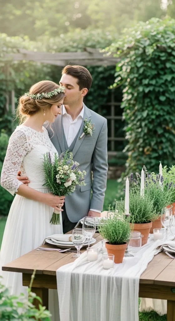 Potted Herb Centerpiece