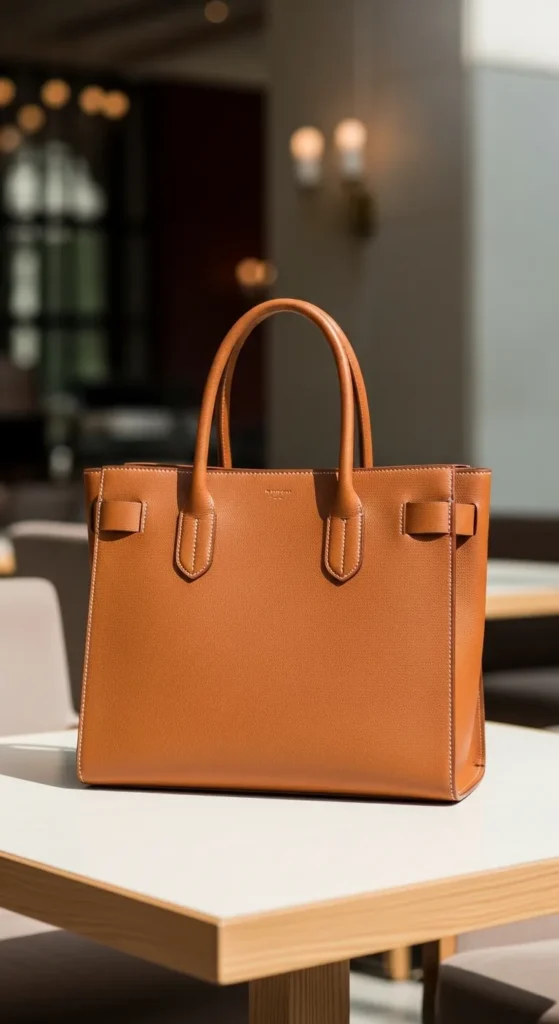 Structured Leather Tote